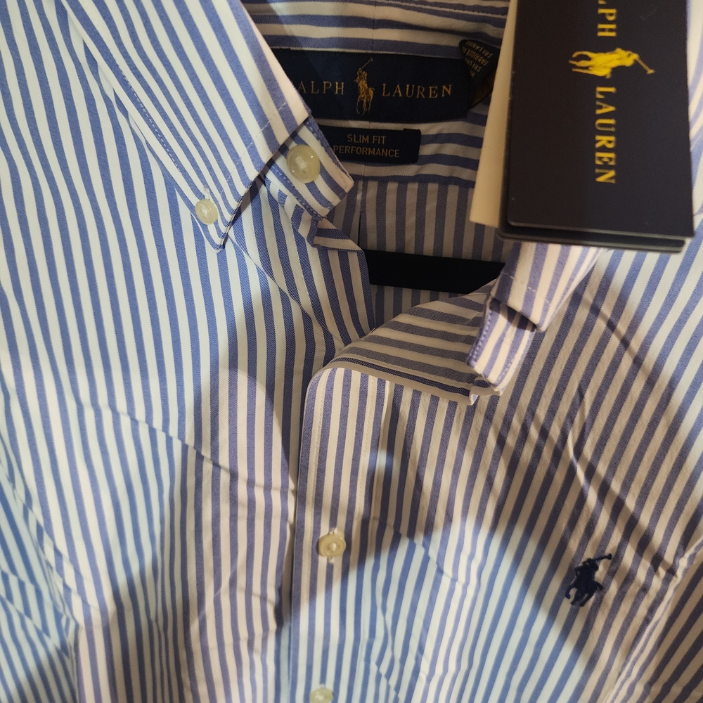 Ralph Lauren Blue Striped Men's Shirt